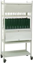 Locking Mobile Chart Rack "Workhorse Series" 40-Space HIPAA Privacy Model